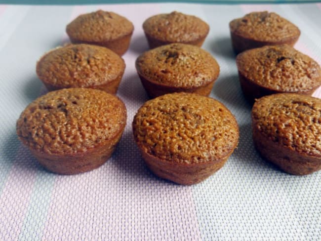 Muffins chocolat au lait note caramélisées