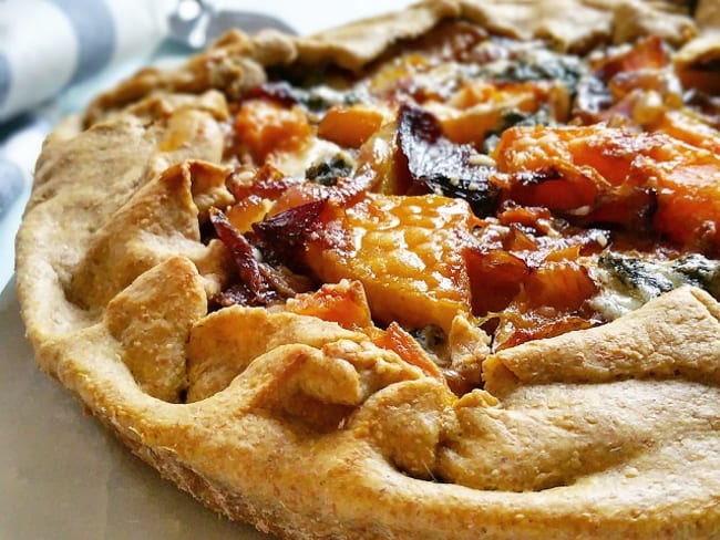 Tarte rustique au butternut et gorgonzola