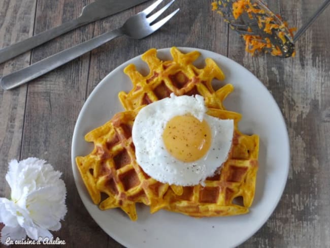 Gaufres de courge salées