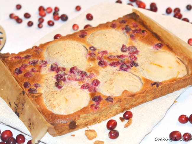 Tarte Bourdaloue et cranberries