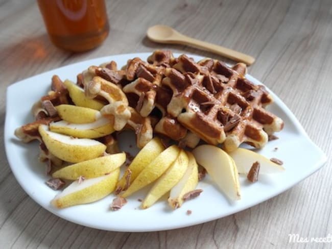 Gaufres moelleuses à l'épeautre et aux amandes