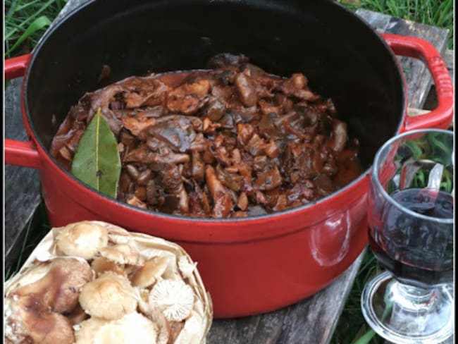 Bourguignon de champignons