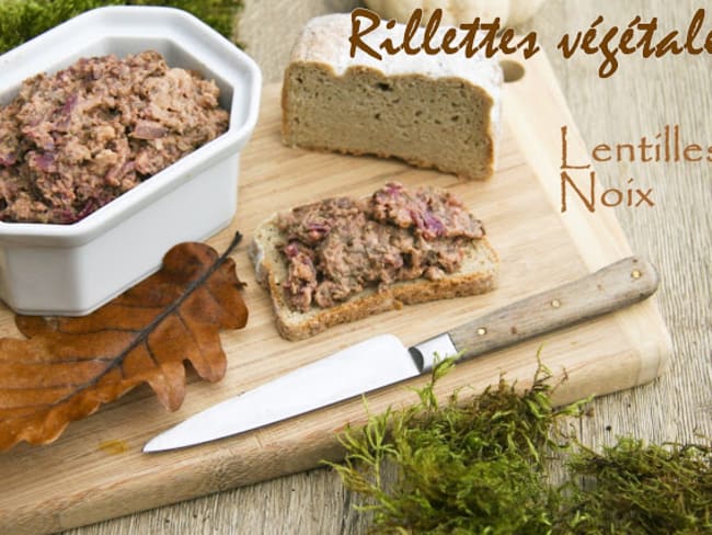 Rillettes végétales lentilles, noix.