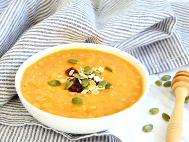 Porridge à la citrouille et au sirop d'érable