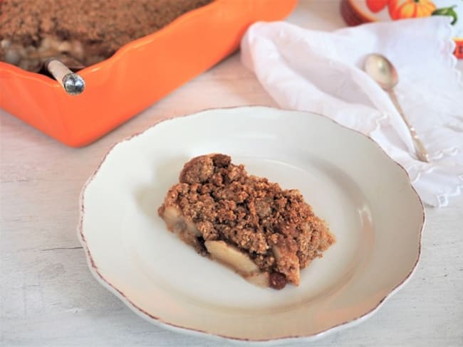 Streusel à la pomme et à la poire façon crumble