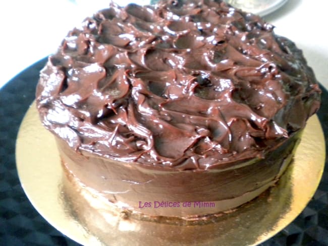 Mud cake et sa ganache aux 2 chocolats