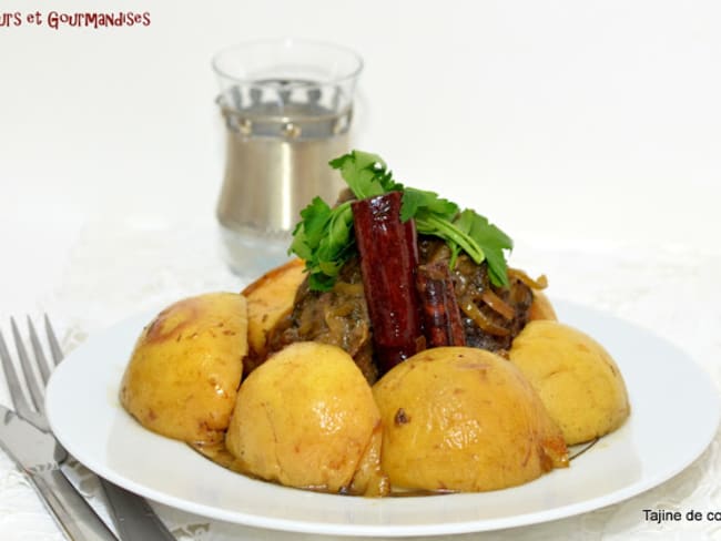 Tajine de coings à l’agneau.