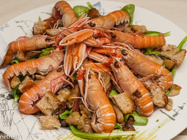 Langoustines aux cèpes