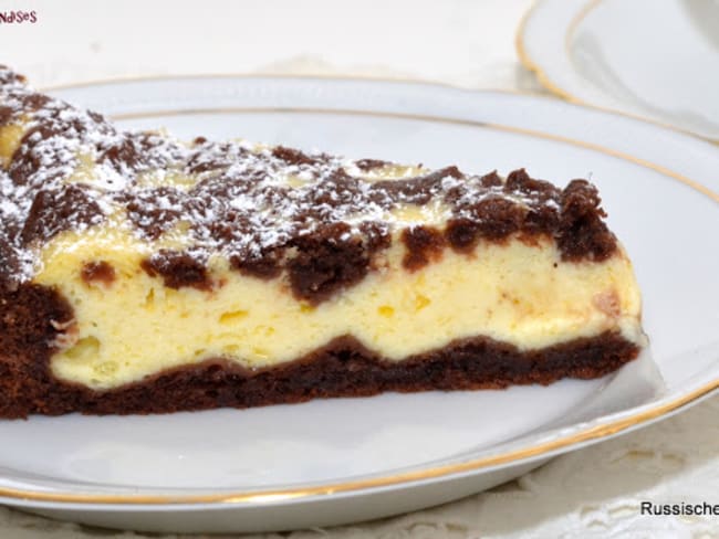 Cheesecake allemand bicolore.