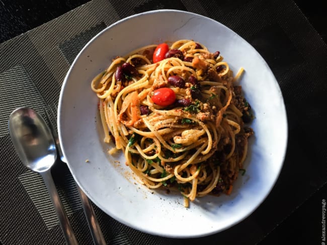 Bean pasta, pâtes aux haricots rouge