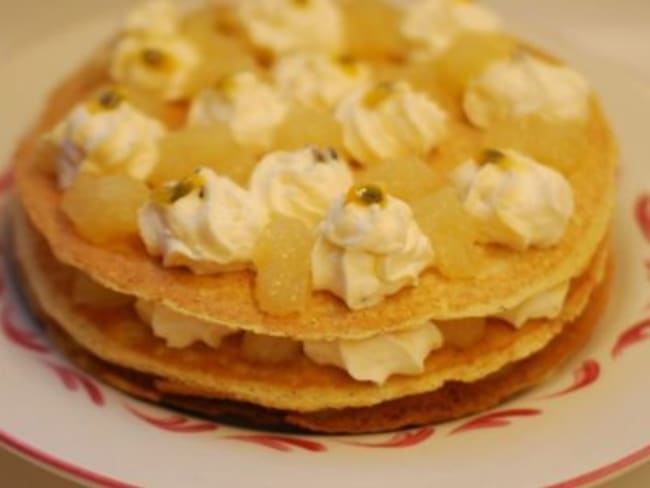 Mille-feuilles de Gâteau de Savoie aux agrumes