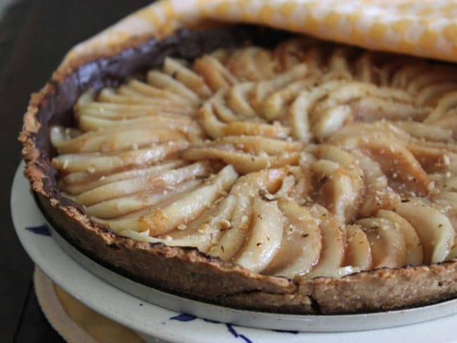 Tarte poires chocolat