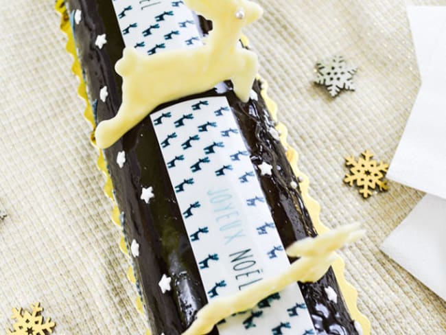 Bûche de noël Black & White façon Oreos