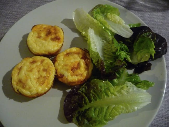 Petits flans chèvre chorizo