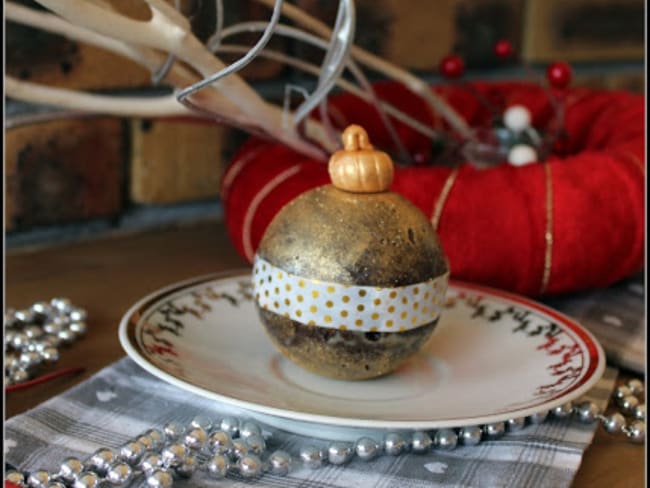 Fondant au chocolat façon boule de noël