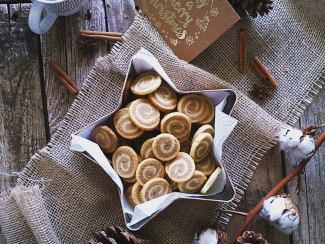 Sablés marbrés à la cannelle vanille