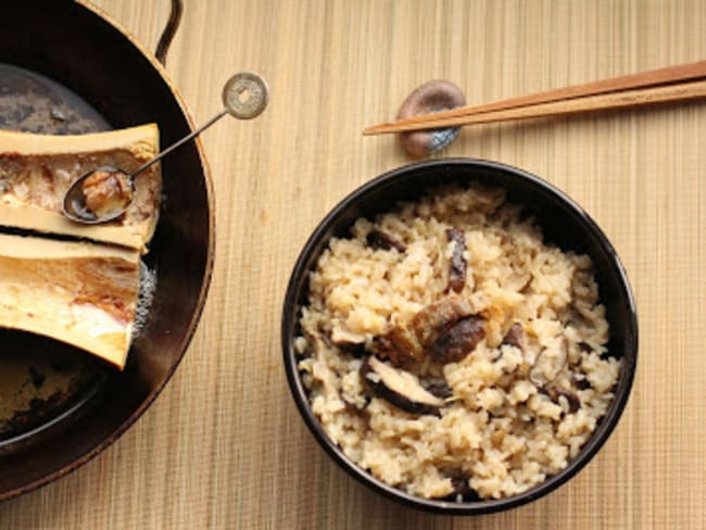 Riz japonais à l'os à moelle