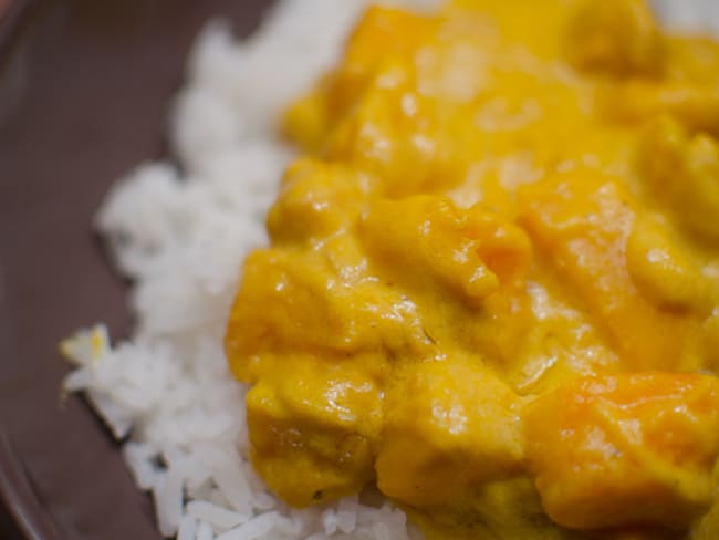 Curry de potimarron à la crème de coco