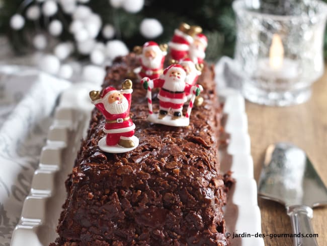 Bûche Fondant Marron Chocolat