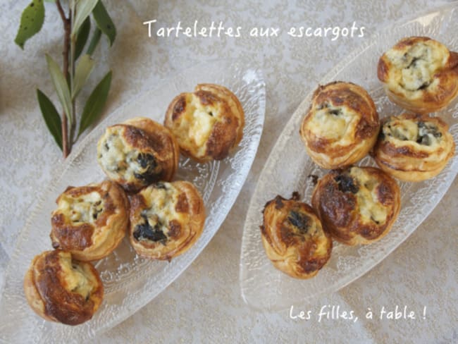 Mini tartelettes aux escargots pour l'apéritif