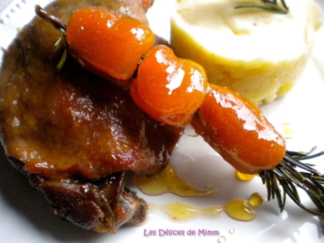 Canard confit aux abricots moelleux