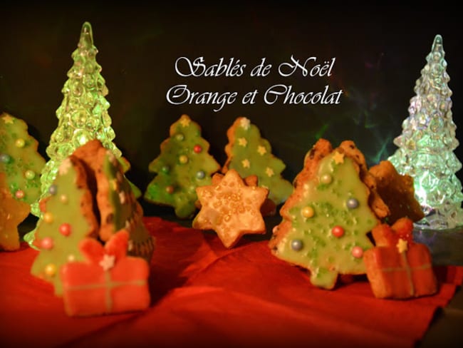 Sablés de Noël orange et chocolat