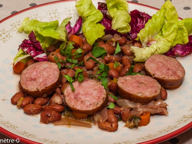 Saucisse de Morteau aux haricots borlotti