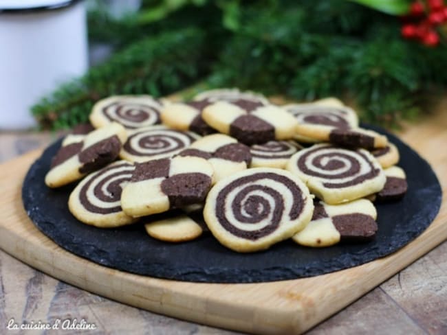 Biscuits damiers spirales ou marbrés - Bredele d'Alsace