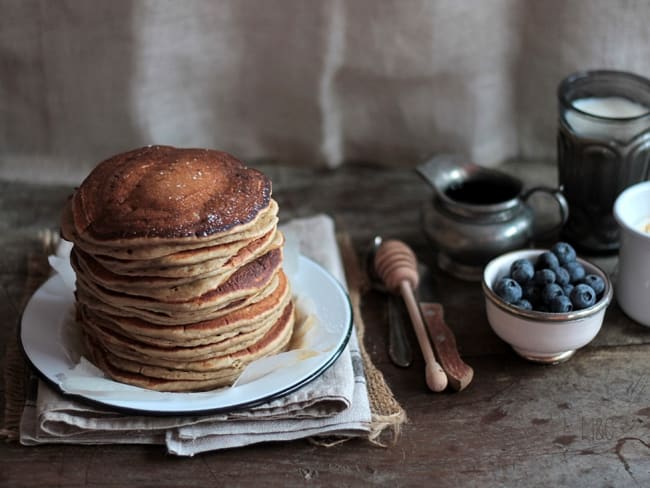 Pancakes au Levain et Farine Semi Complète