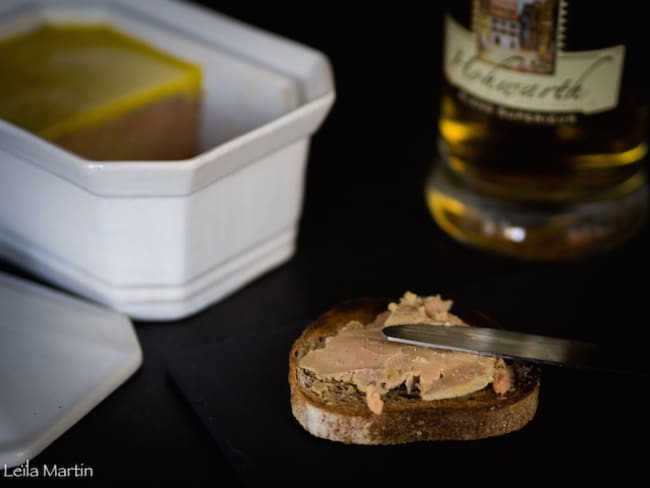 Terrine de foie gras au whisky et à la vanille