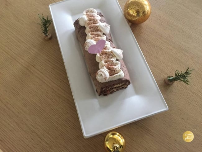 Bûche chocolat praliné