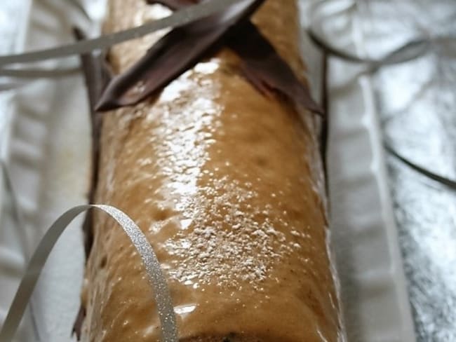 Bûche choco-caramel au beurre salé