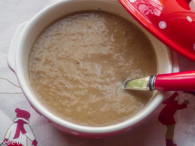 Soupe poireaux champignons châtaignes