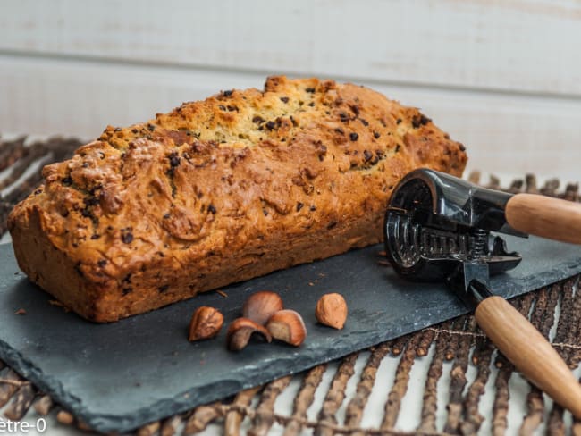 Cake à l'orange, noisettes et pépites de chocolat