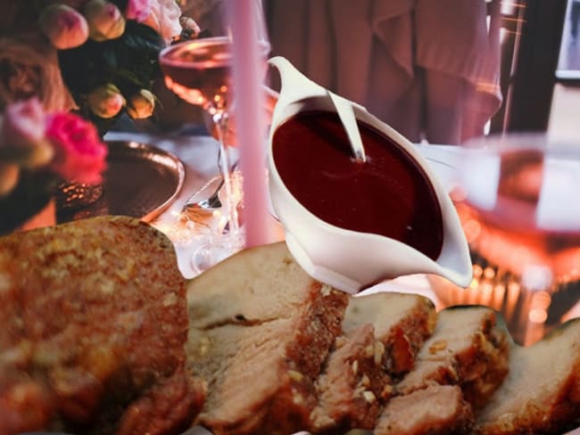 Rôti de porc, sauce grand veneur façon venaison, une recette festive et économique