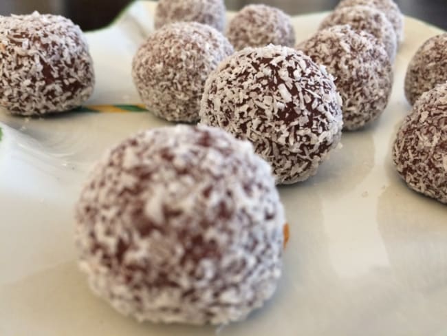 Truffes chocolat noix de coco