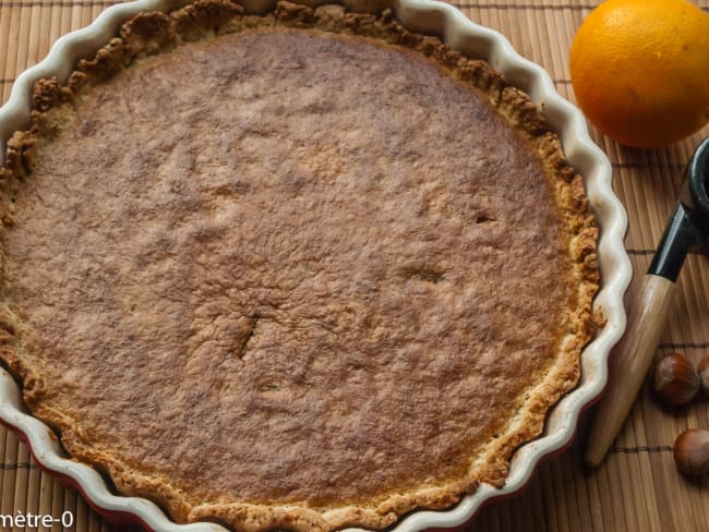 Tarte aux noisettes et zestes d'orange