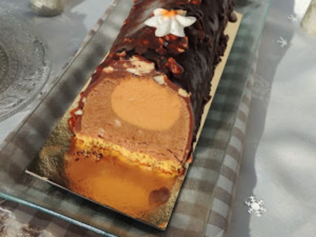 Bûche glacée esquimau café caramel