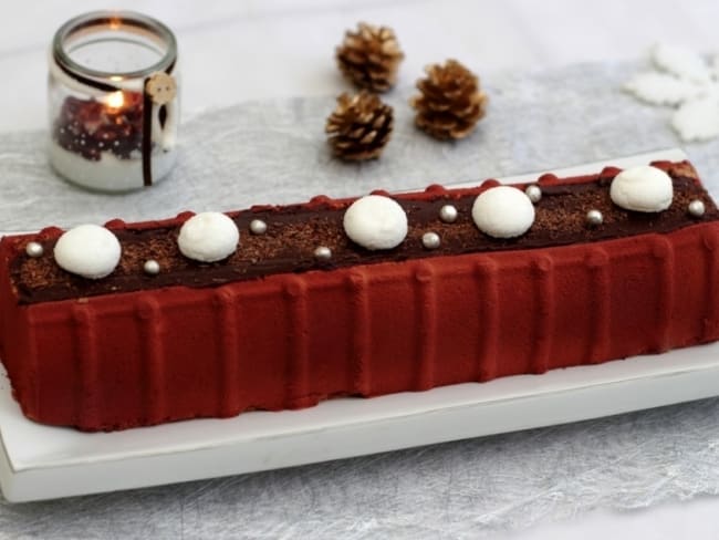 Bûche aux trois chocolats