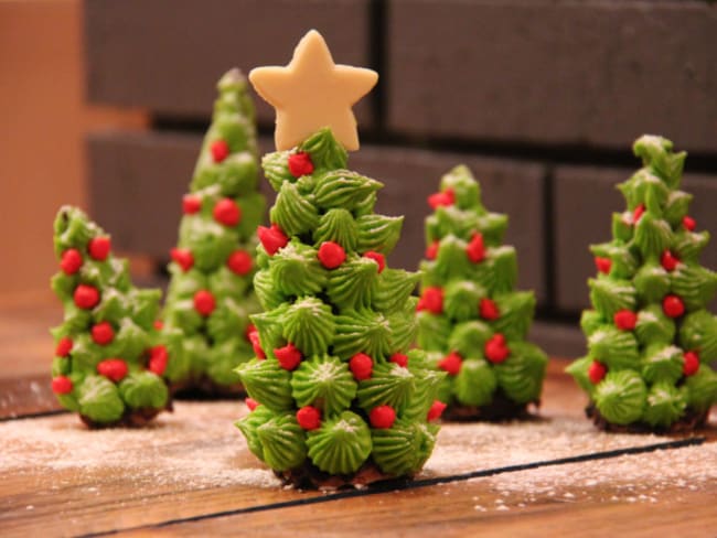 Sapin de noël aux deux chocolats