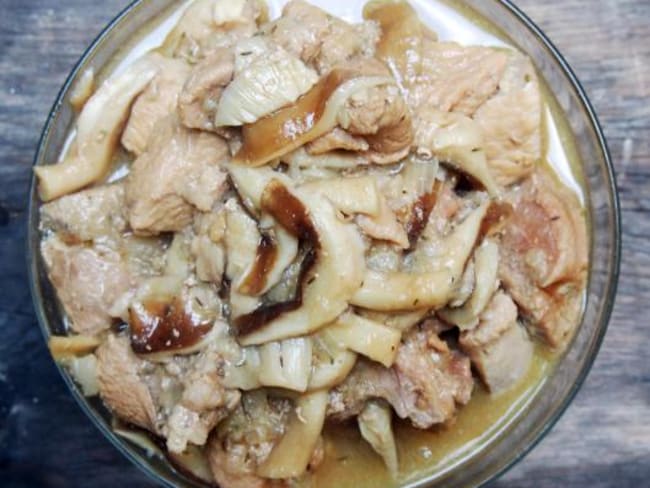 Sauté de veau aux shiitakes.