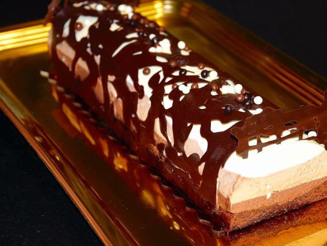 Bûche aux 3 chocolats