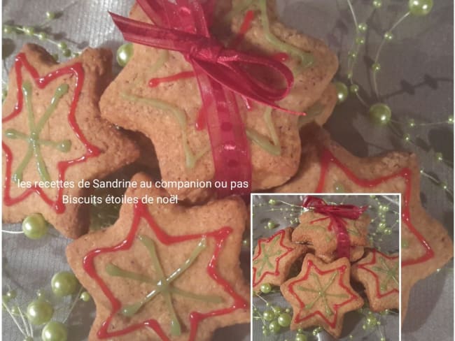 Biscuits Etoiles de noël au pralin et épices de noël