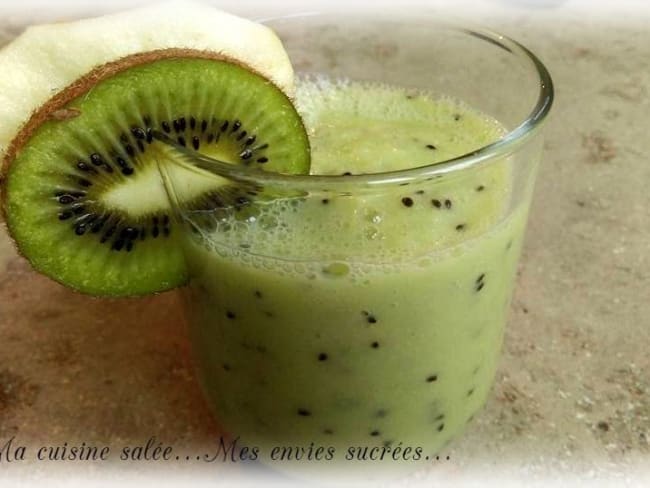 Smoothie pommes kiwis tout doux