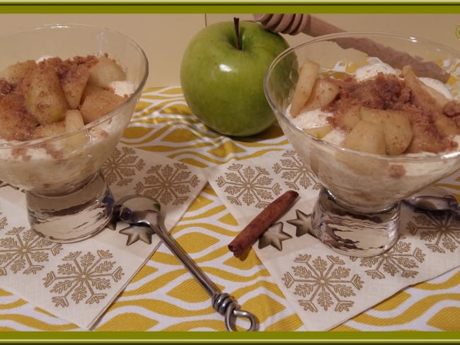 Verrines de Pommes Spéculoos et Cannelle