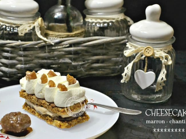 Cheesecake en individuel aux marrons ou au praliné