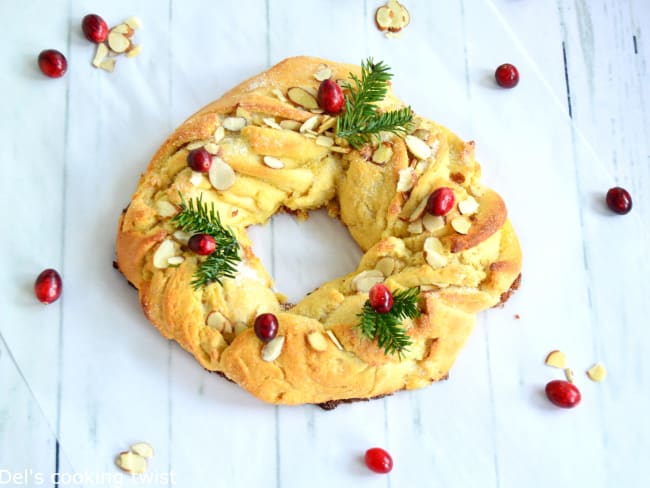 Couronne des rois tressée garnie à la crème d'amande