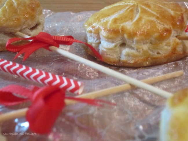 Galette des rois en sucette, noix de coco et pâte à tartiner