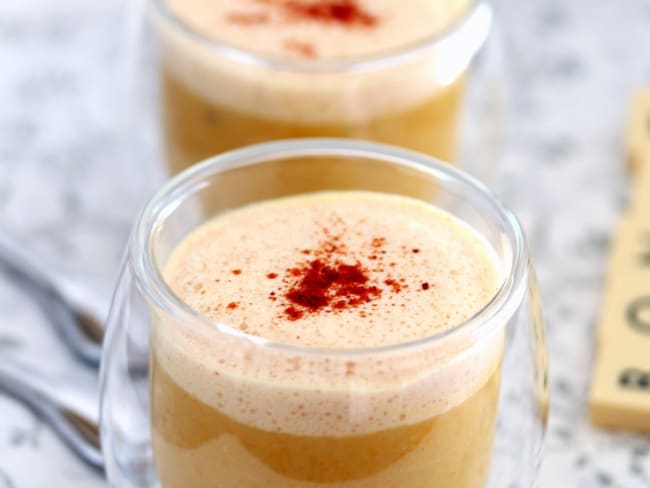 Velouté aux trois légumes et son espuma au paprika fumé