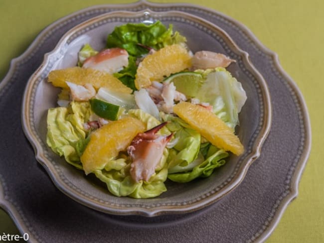 Salade de crabe à l'orange